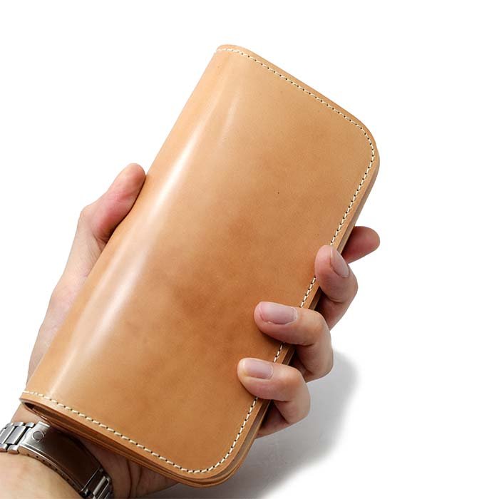 楽天市場】新喜皮革社製 コードバン 長財布 メンズ ロングウォレット