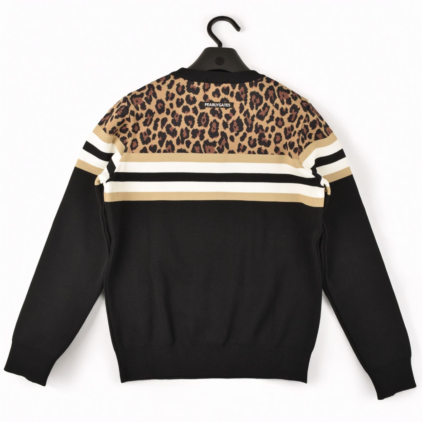 パーリーゲイツ ゴルフ レオパード柄 クルーネック 長袖 ニット ウェア