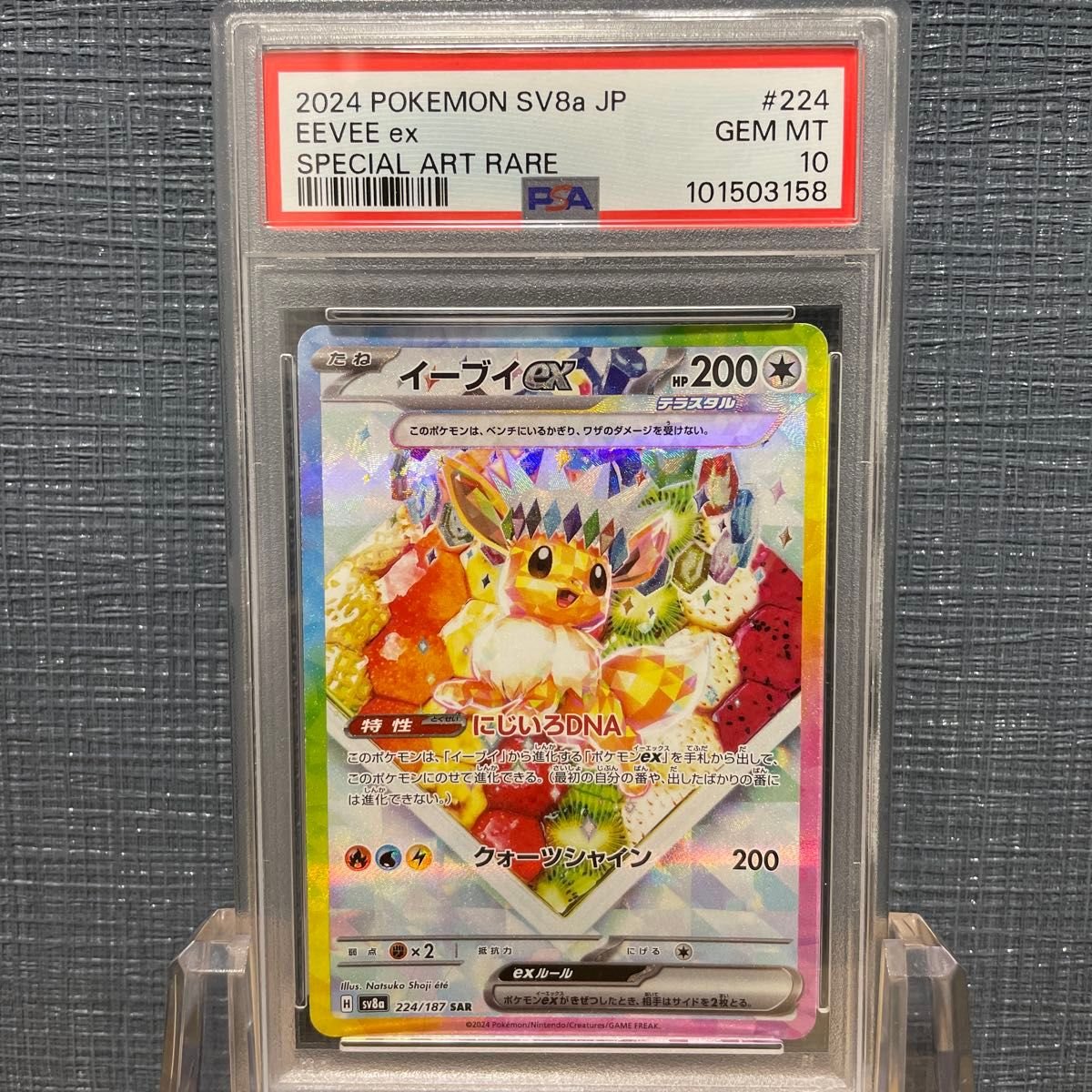 PSA10 ポケモンカード SAR イーブイex 224/187 美品 鑑定品 2024