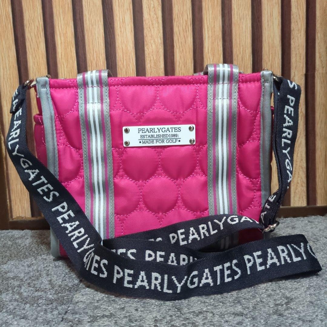 PEARLY GATES ゴルフバッグ ピンクほぼ新品✨ PEARLY GATES Golf Caddy Bag PG 89 Smile Logo Pink/Navy Enamel | eBay