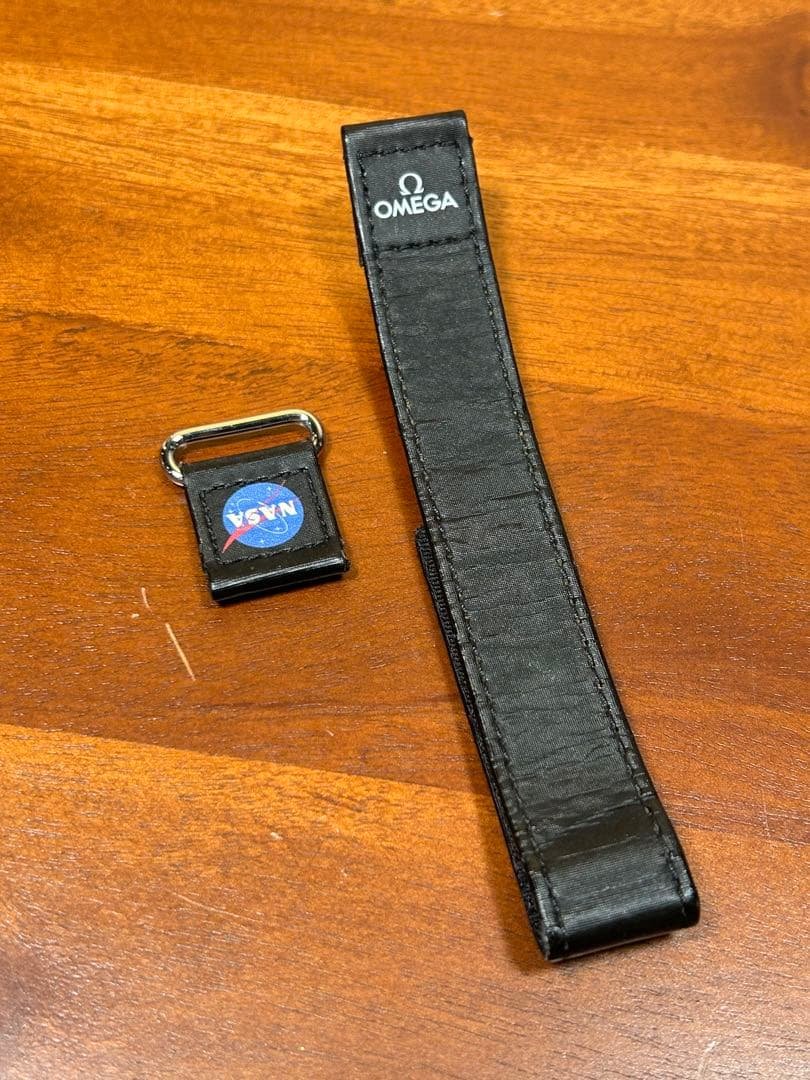 ★OMEGA★オメガ★スピードマスター★ベルクロ★ツーピースストラップ★NASA オメガ、スピードマスターに最適なNASAロゴ入りベルクロストラップ